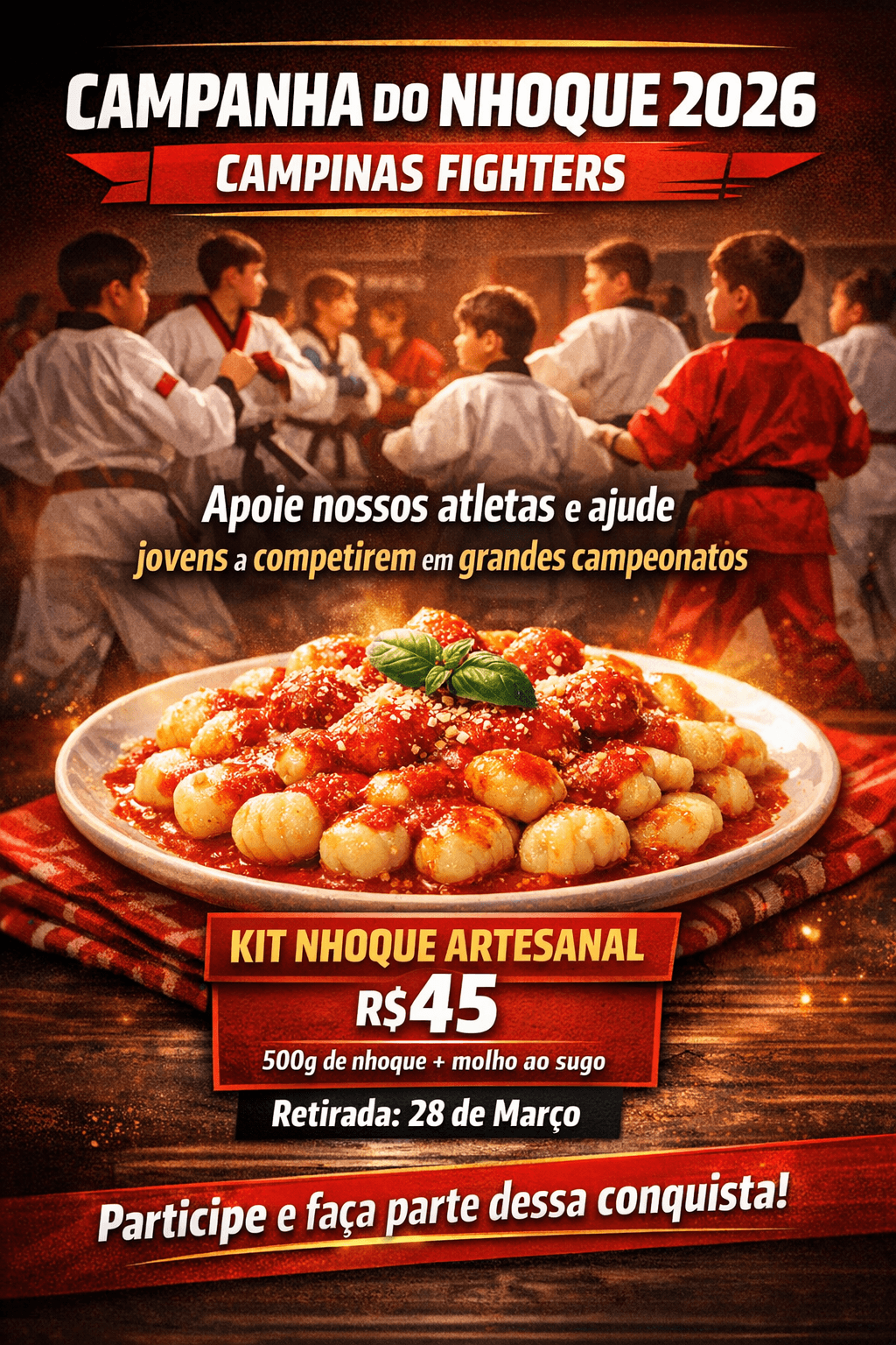 Campanha de Nhoque 2026 - Campinas Fighters